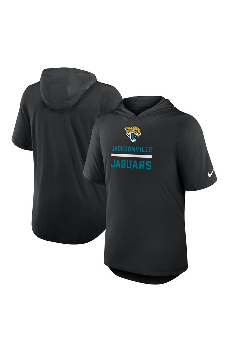 Nike Men's Nike Black Jacksonville Jaguars Lockup Tri-Blend Hoodie T-Shirt, Main, color, Black