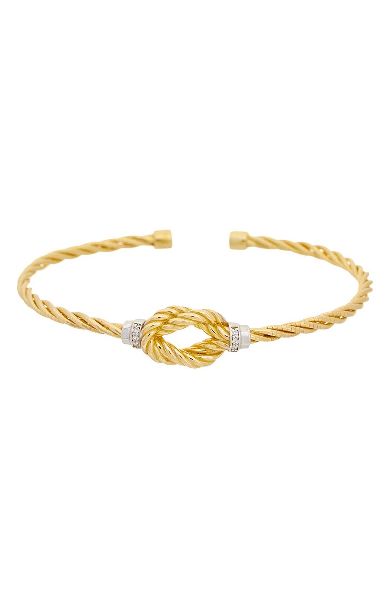 Mesh Knot Diamond Cuff Bangle