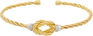 MESHMERISE Mesh Knot Diamond Cuff Bangle