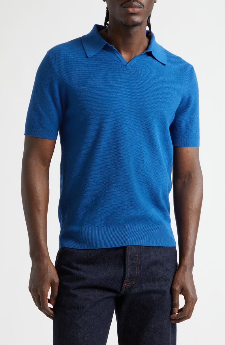 Boglioli Garment Dyed Cotton Polo, Main, color, Royal Blue