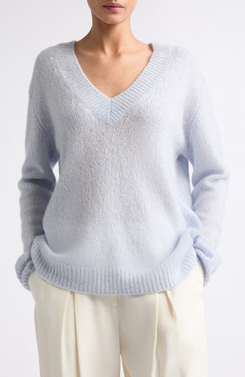 Leona V-Neck Cashmere & Silk Sweater