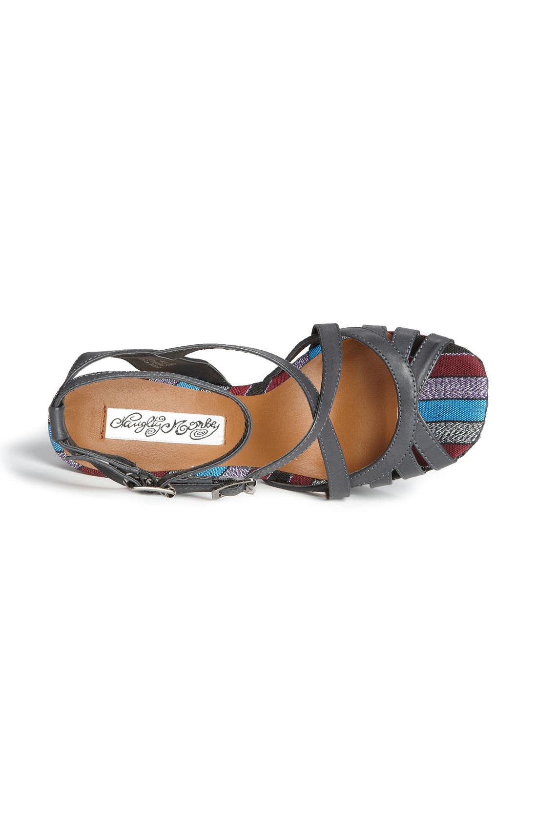 'Aztec' Sandal, Alternate, color, CHARCOAL
