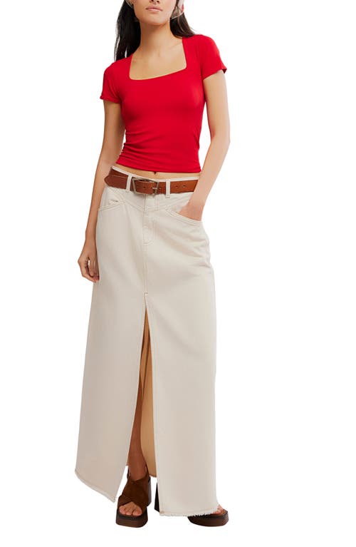 Free People Sunfade Clean Lines Baby T-shirt In Red