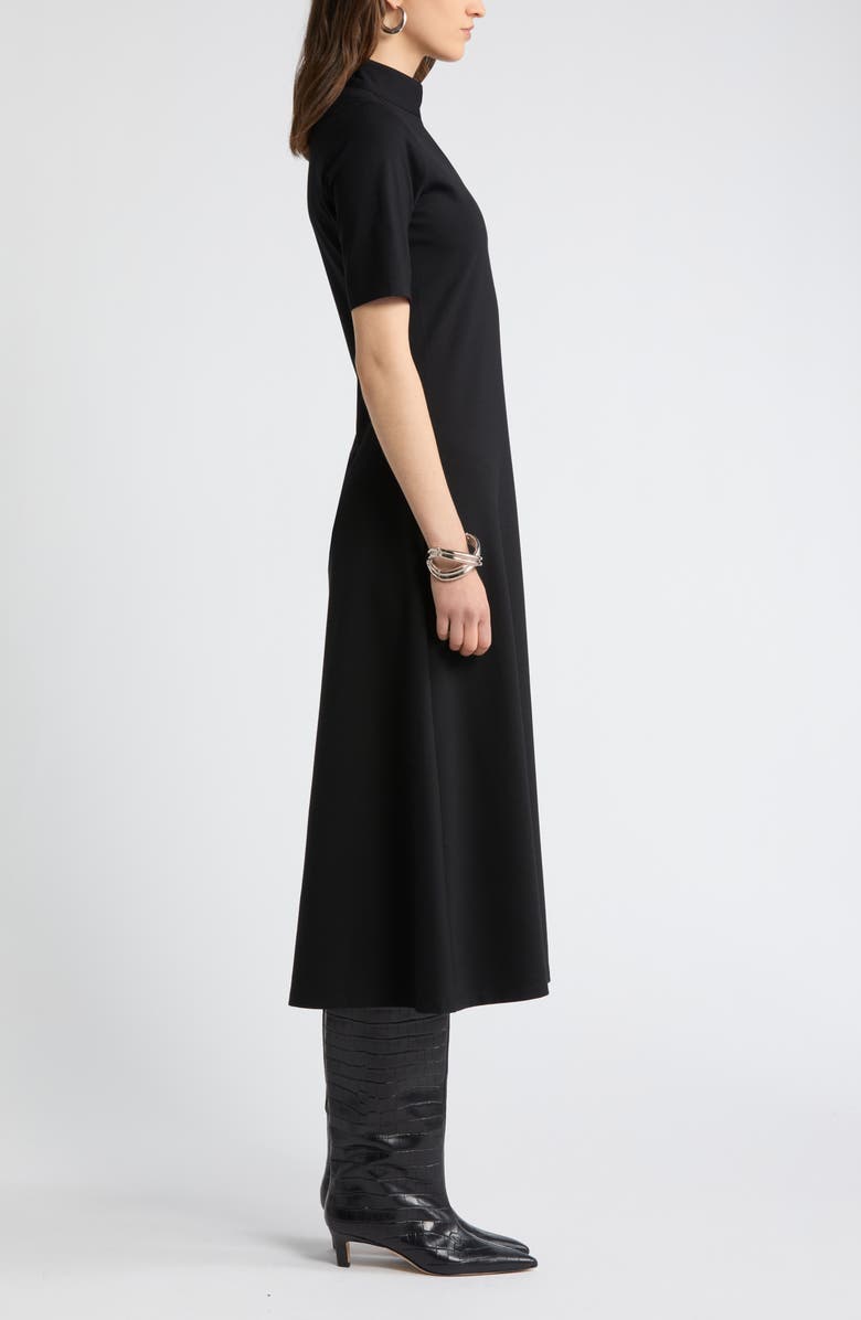 Nordstrom Mock Neck Ponte Knit Fit & Flare Dress, Alternate, color, 