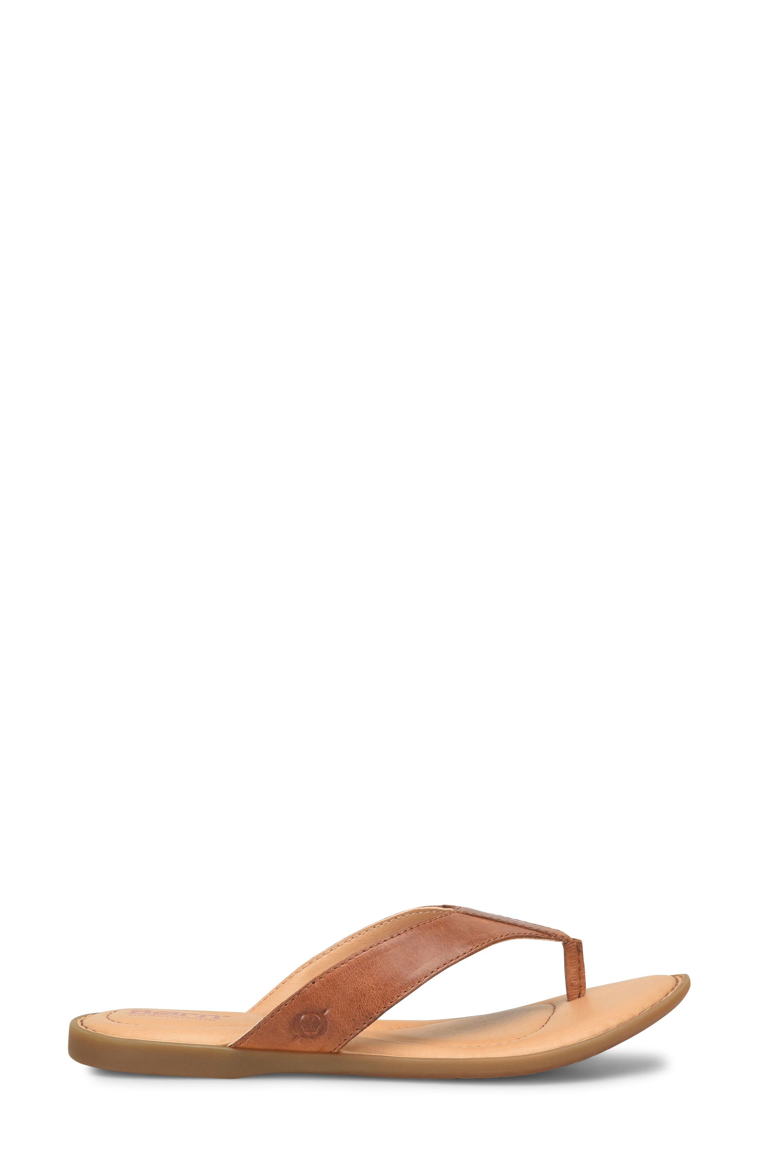 Børn Ciara Flip Flop, Alternate, color, Brown Leather