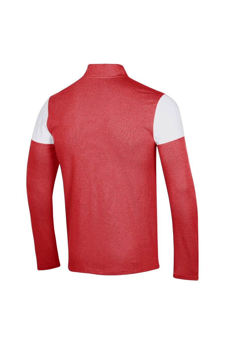 Under Armour Men's Under Armour Red Wisconsin Badgers Gameday Tri-Blend Quarter-Zip Jacket, Alternate, color, Red