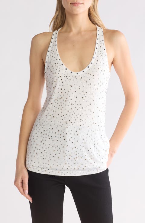 Edie Embellished Scoop Neck Tank