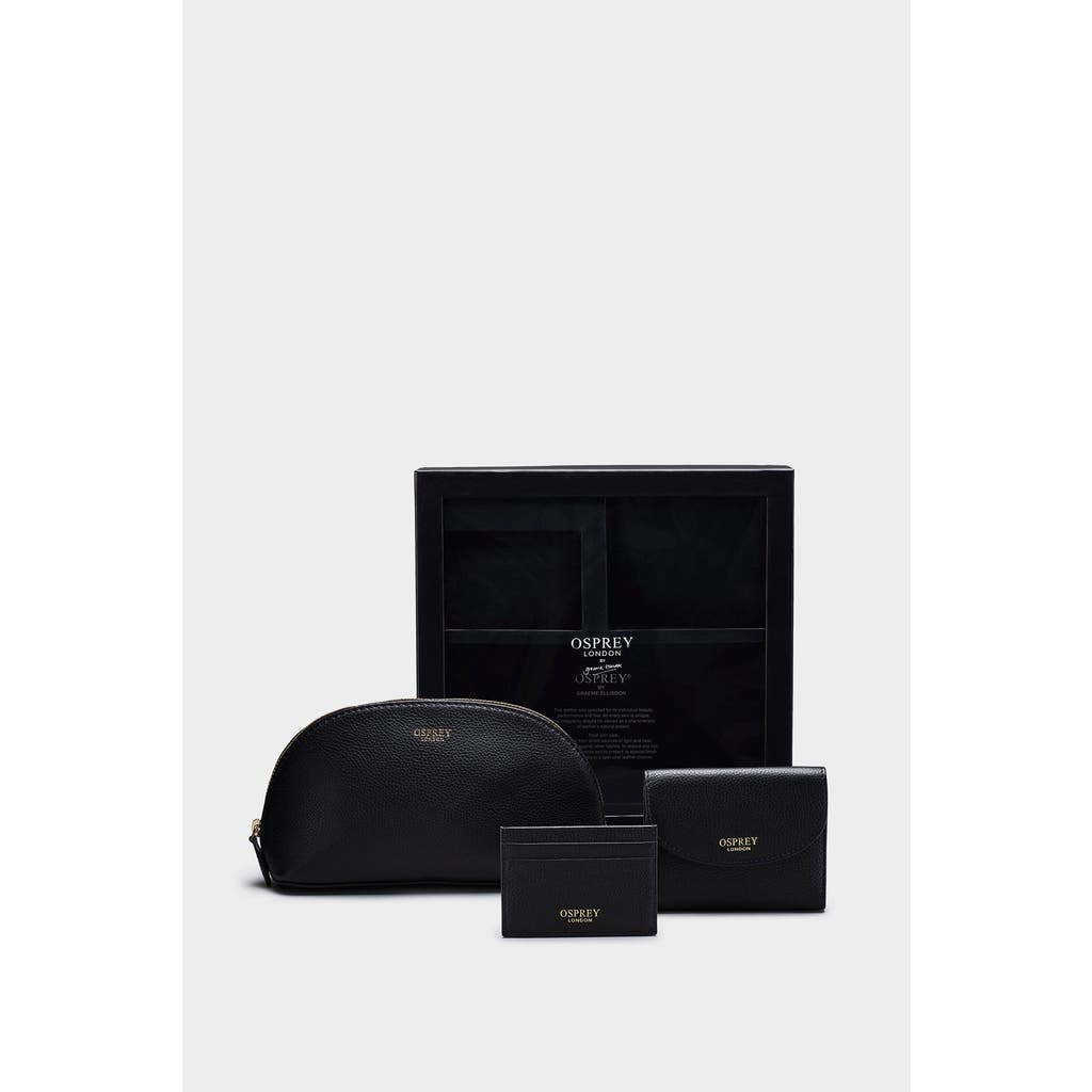 Osprey London The Tilly Leather Weekend Gift Set In Black