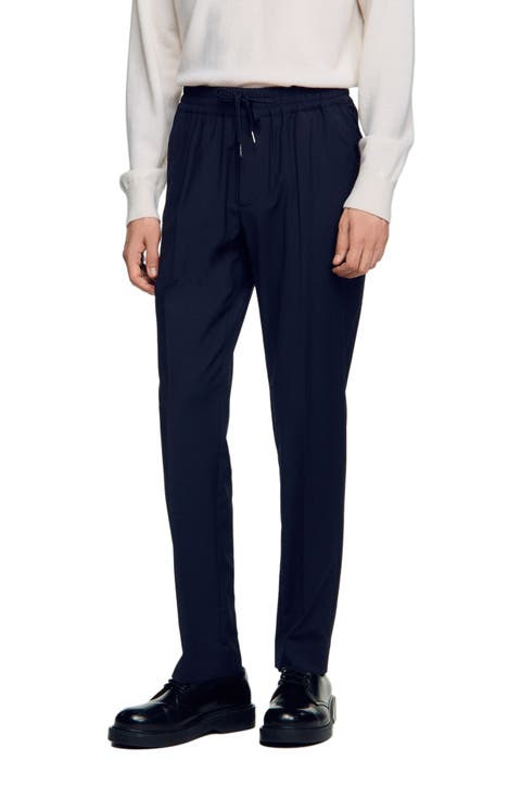 Elasticated Straight-leg Trousers