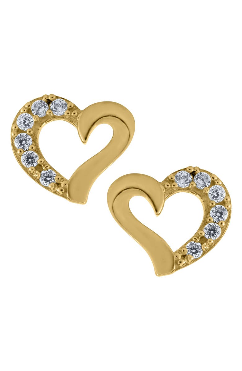 Mignonette 14k Gold Heart Earrings, Main, color,
