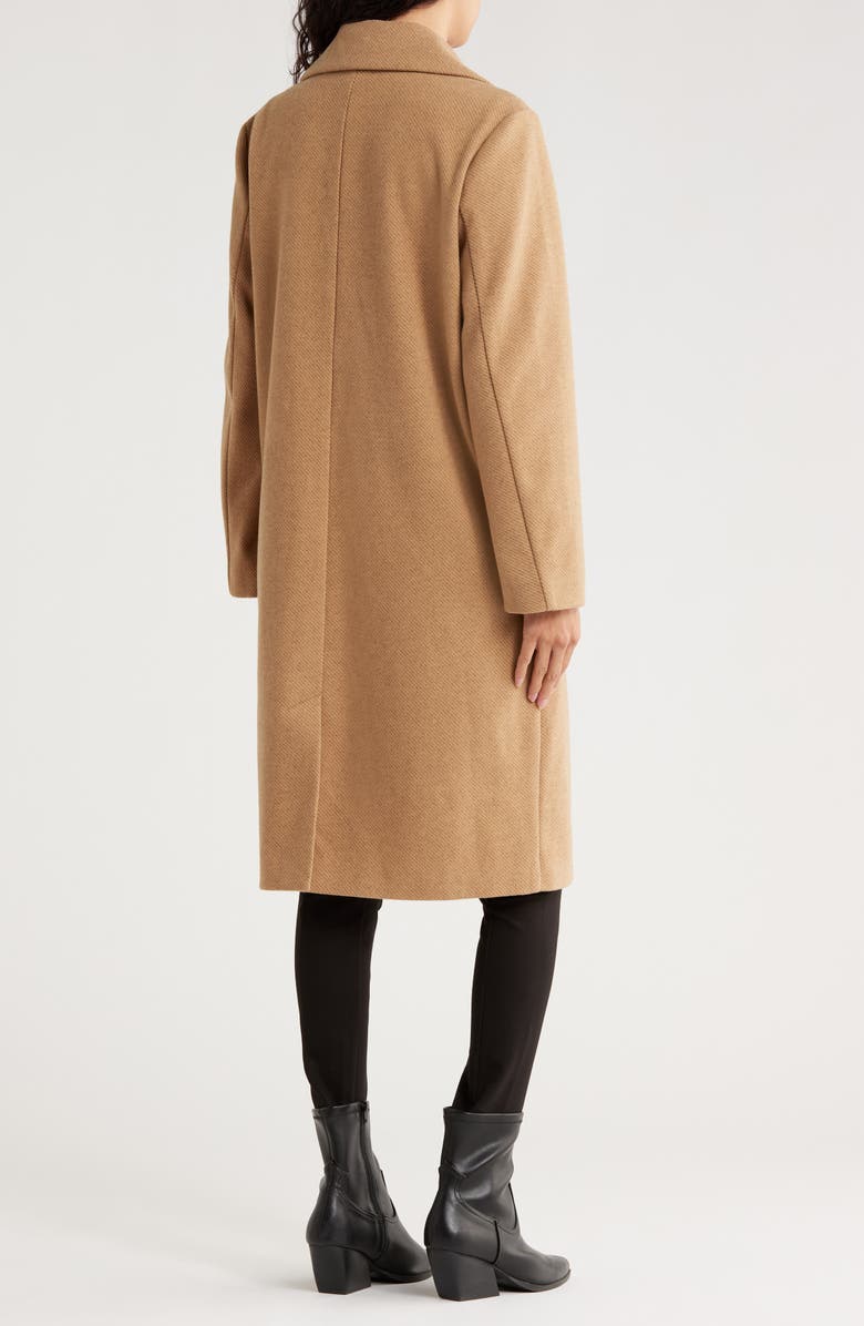 AREA STARS Belinda Double Breasted Twill Coat, Alternate, color, Camel