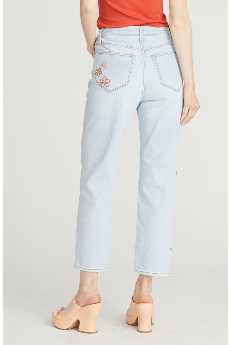 Royce Destination Doodle Straight Leg Jeans, Alternate, color, LIGHT WASH