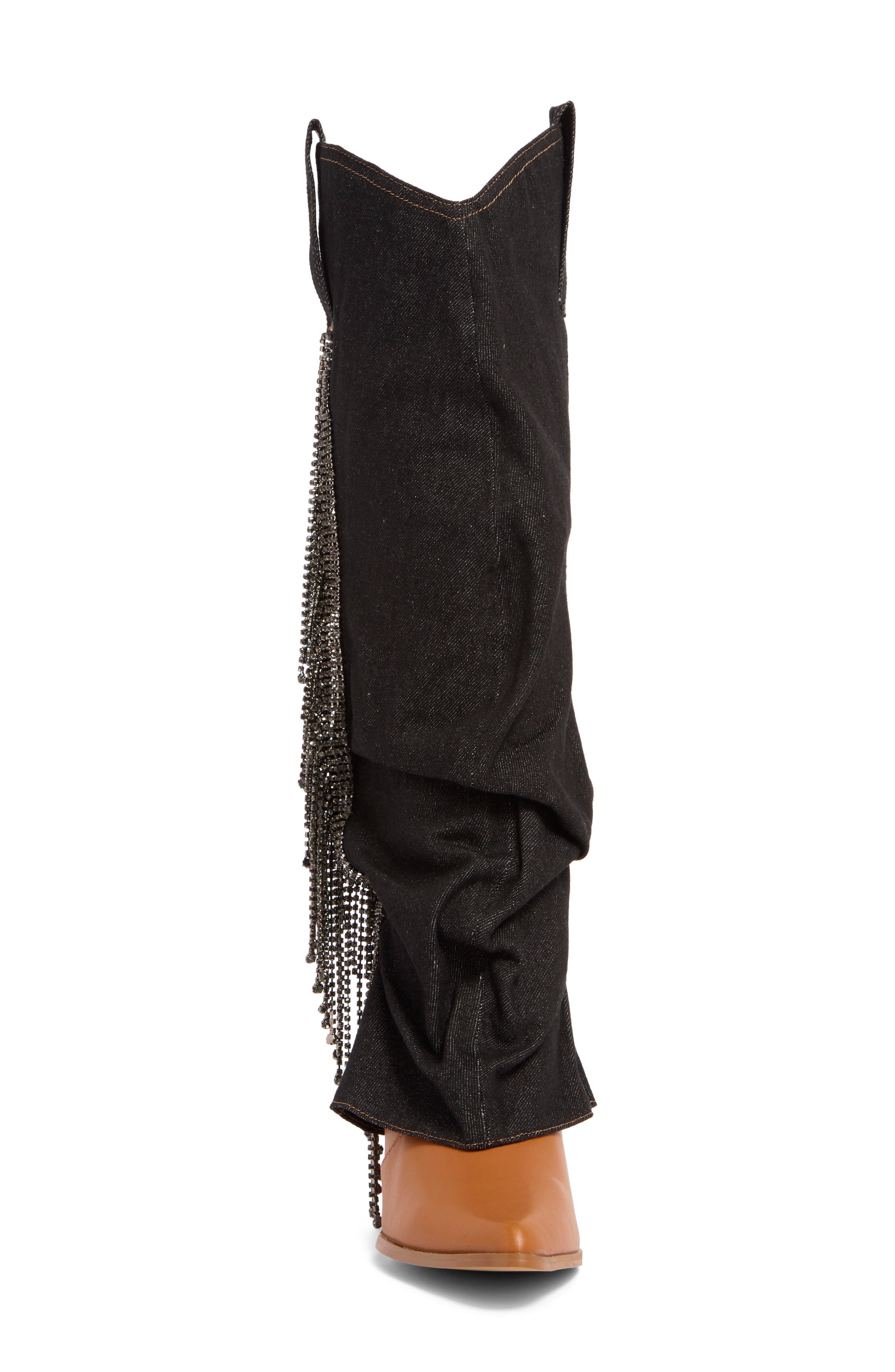 CAPE ROBBIN Dorich Ruched Fringe Boot, Alternate, color, 