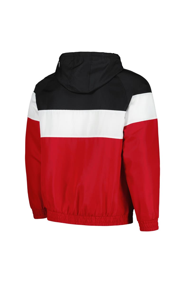 New Era Men's New Era Red Cincinnati Reds Ripstop Raglan Quarter-Zip Hoodie Windbreaker Jacket, Alternate, color, Red