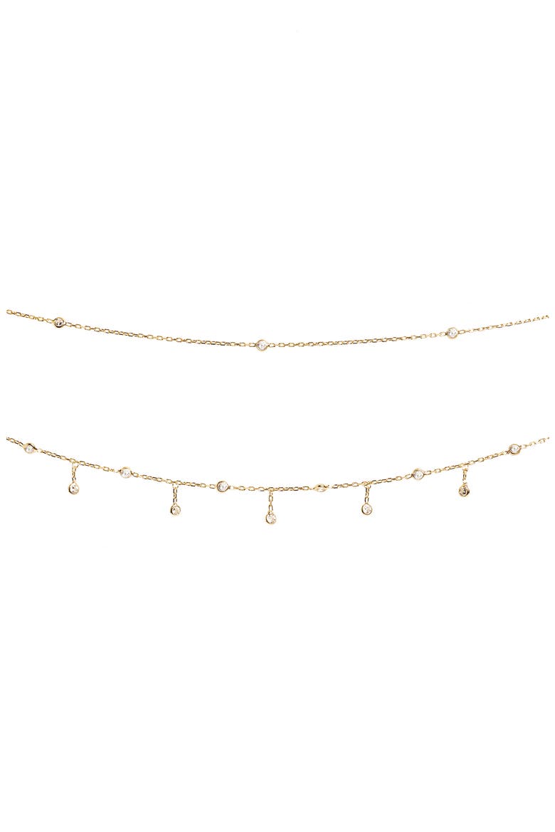 Cubic Zirconia Body Chain, Alternate, color, GOLD