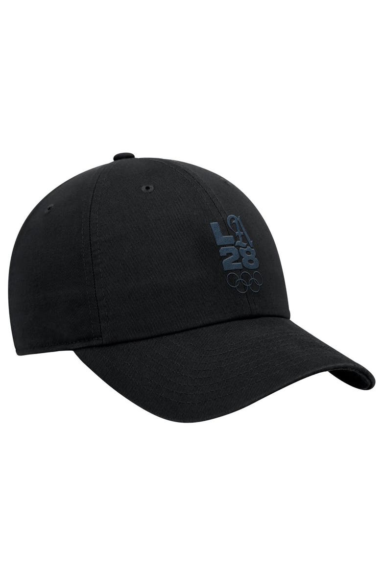 Men's Nike Black LA28 Summer Olympics Script Club Adjustable Hat, Alternate, color, Black