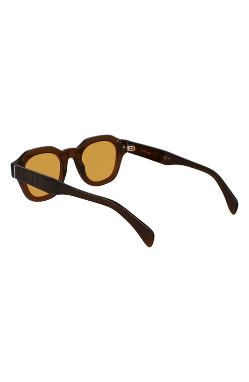 Paul Smith Lyford 48mm Small Modified Rectangular Sunglasses In Transparent Khaki