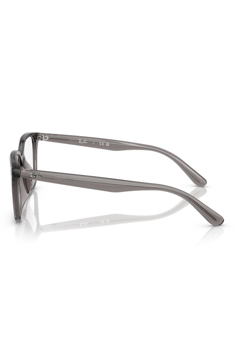 Ray-Ban 55mm Square Optical Glasses, Alternate, color, Transparent Grey