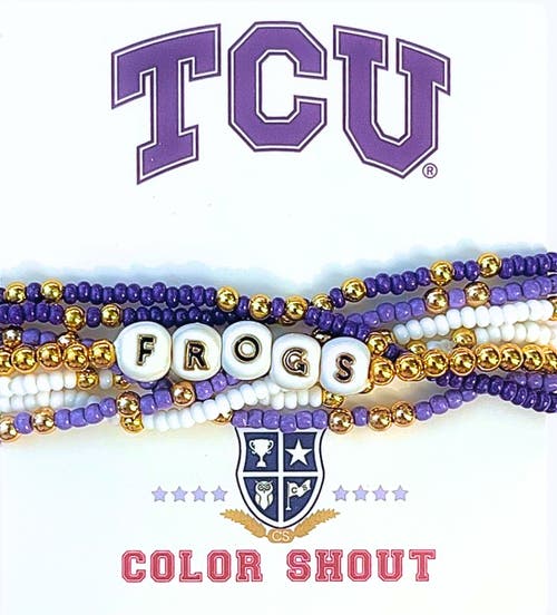 Color Shout Tcu Lucky 7 Bracelet Set In Gold
