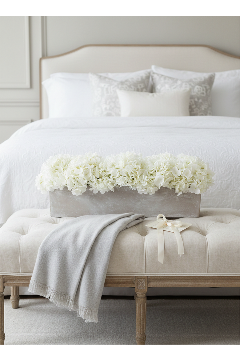Bellamy Hydrangea Arrangement, Alternate, color, 24" Snow