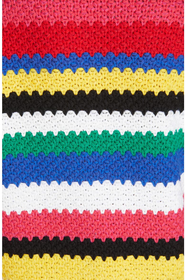 Alivia Stripe Bell Sleeve Cotton Blend Sweater, Alternate, color, MULTI