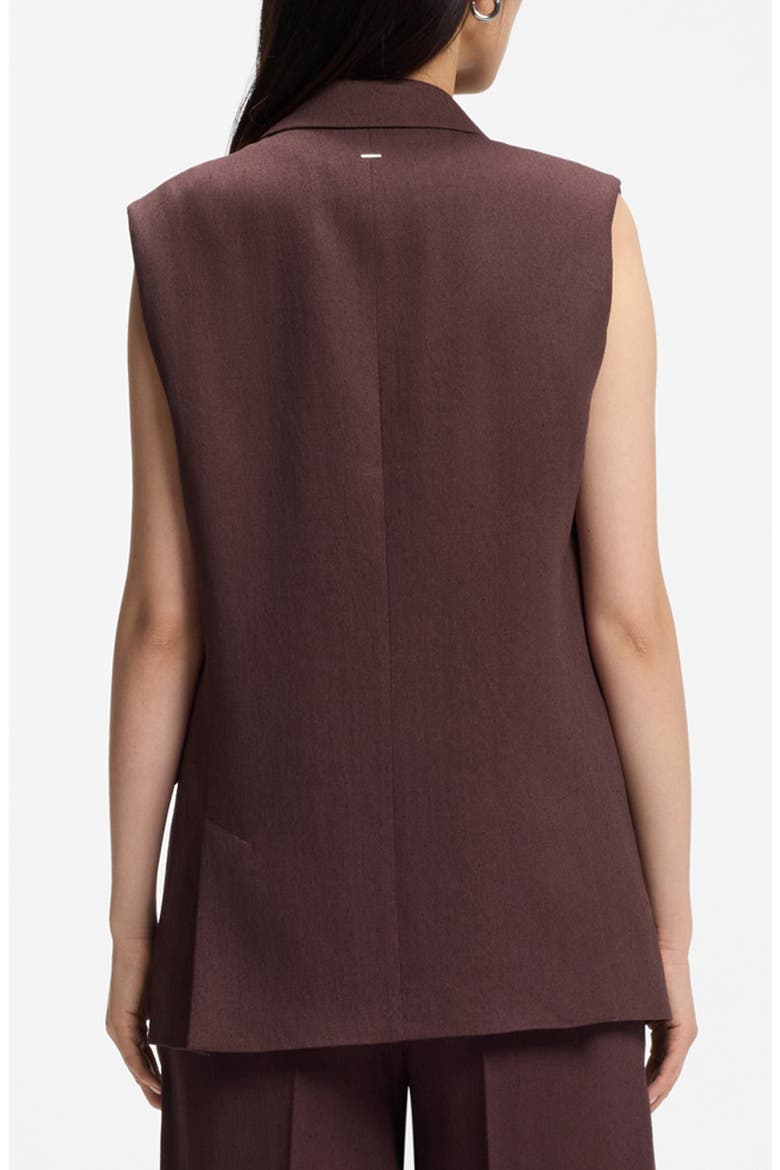 Jankania Linen Blend Vest, Alternate, color, MOCHA