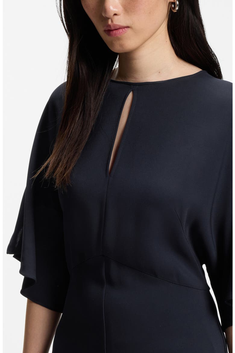 Donaza Keyhole Bell Sleeve Midi Dress, Alternate, color, SKY CAPTAIN