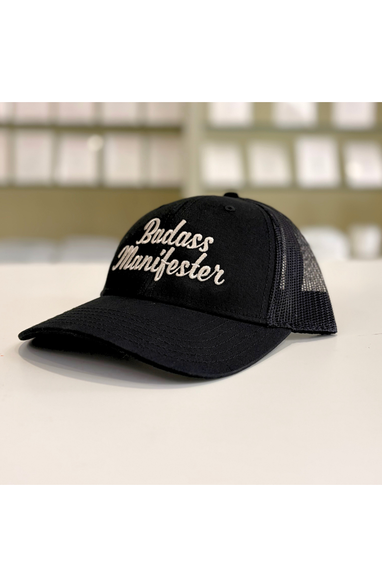 Conscious Ink Badass Manifester Eco Trucker + Ink, Alternate, color, Black