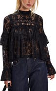 Free People Lilabeth Sheer Lace Top