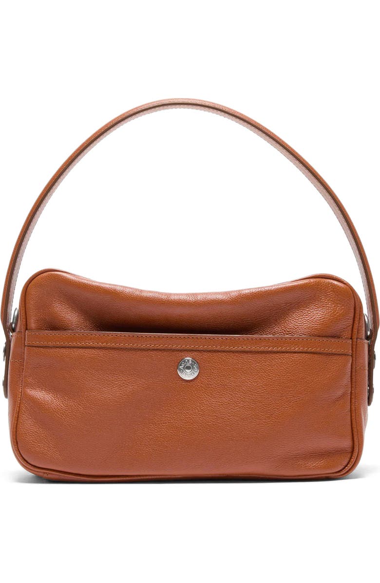 Acne Studios Small Camero Leather Shoulder Bag, Alternate, color, Chocolate Brown