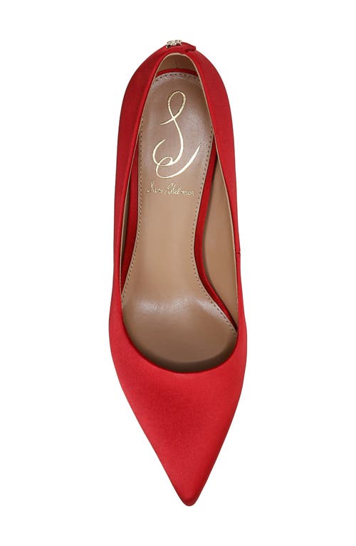 Shop Sam Edelman Vienna Pointed Toe Pump In Scarlet