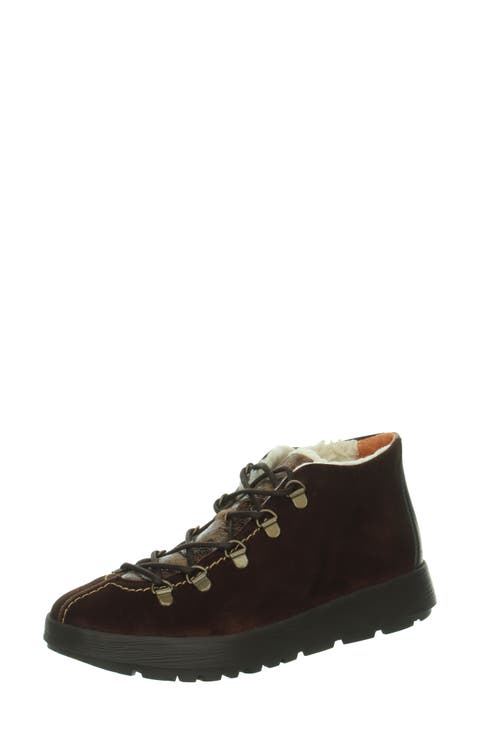 Comoda Lace-Up Leather Bootie