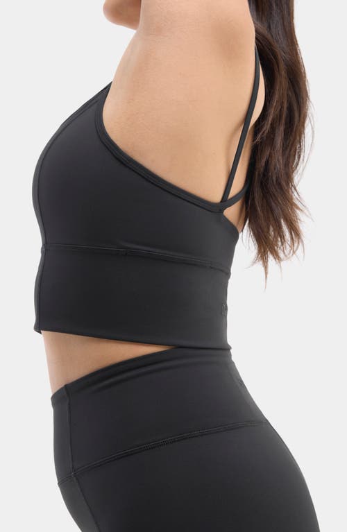 Halfdays Gwen Strappy Crop Camisole In Black