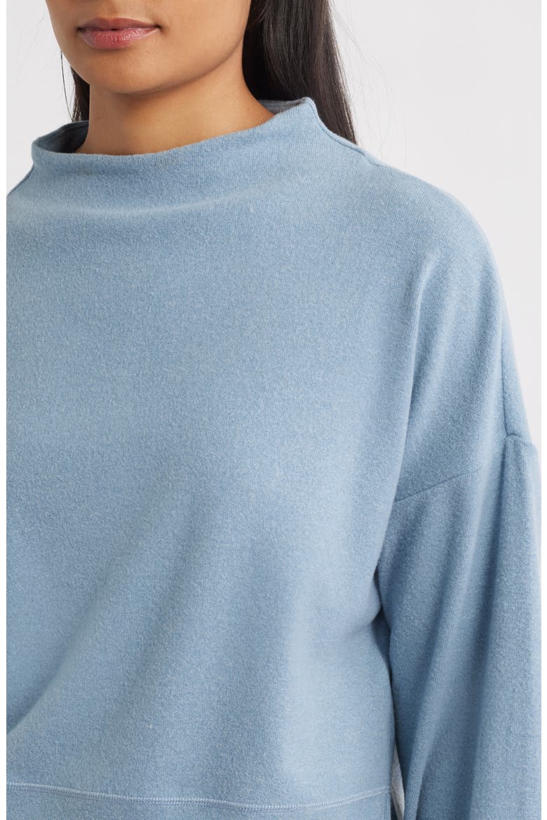 Funnel Neck Sweatshirt, Alternate, color, SKY