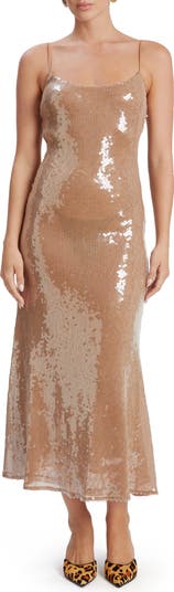 Ramira Sequin Cocktail Midi Dress