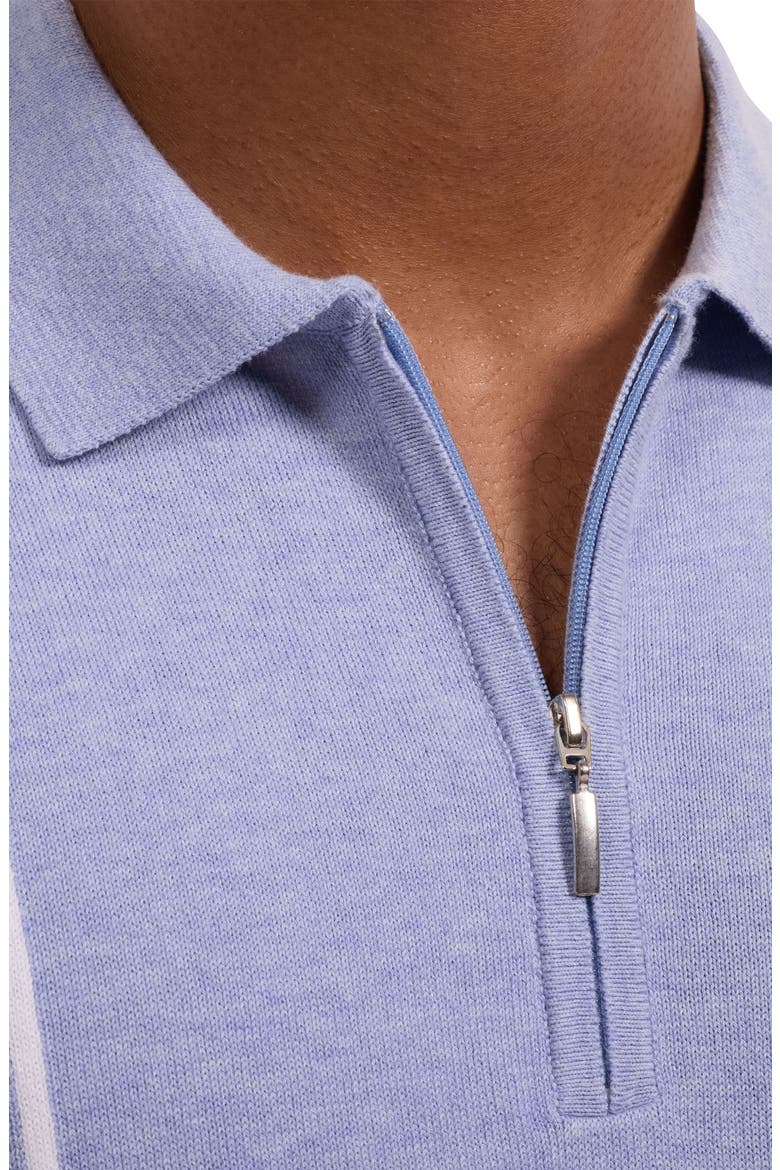 Quarter Zip Polo Sweater, Alternate, color, AIR BLUE