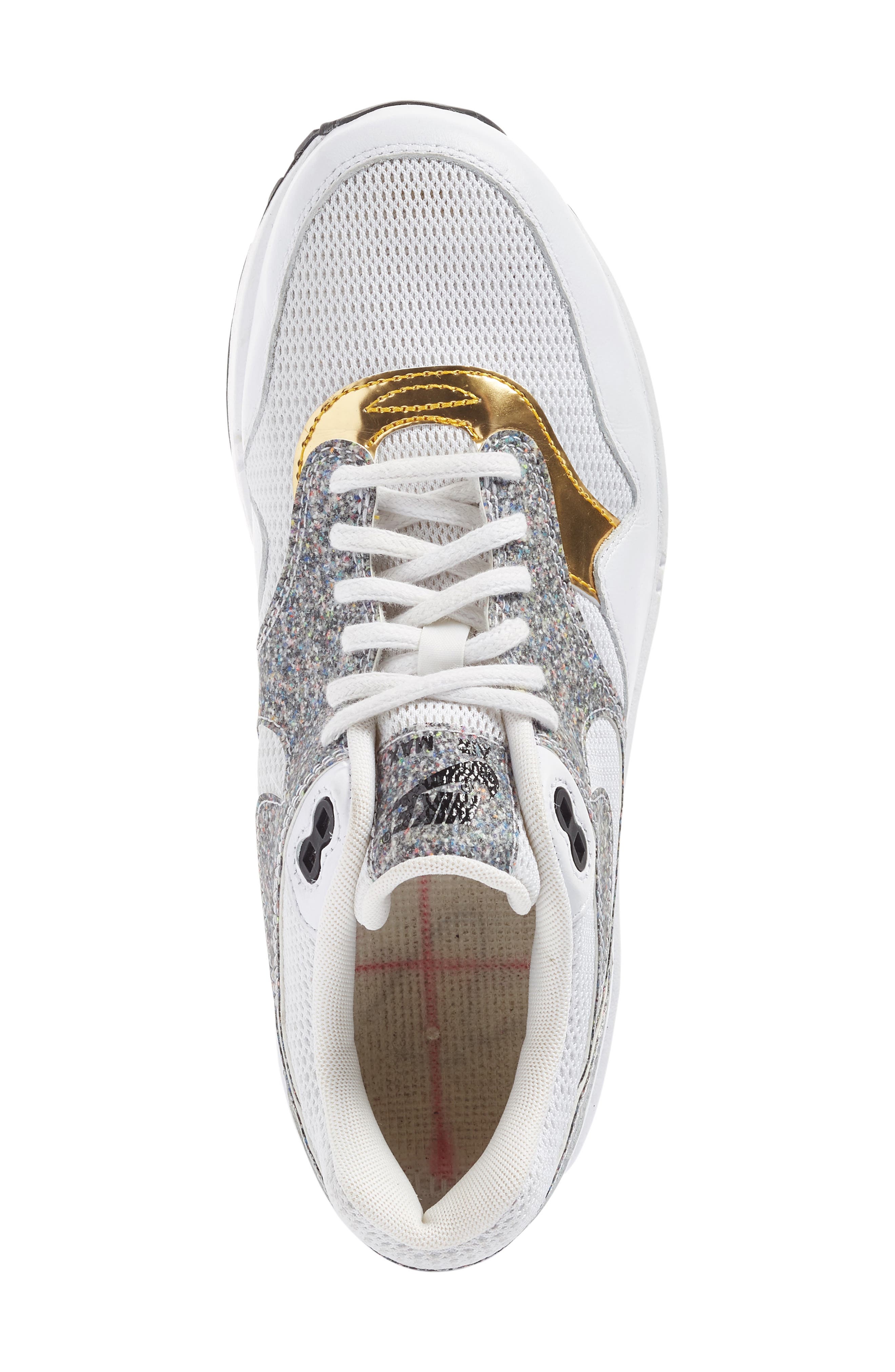 Air Max 1 SE Sneaker, Alternate, color, WHITE/ WHITE/ BLACK