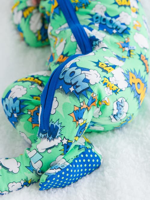 Ruggedbutts Softsnooze Baby Boys One Piece Footie Pajamas In Boom Pow
