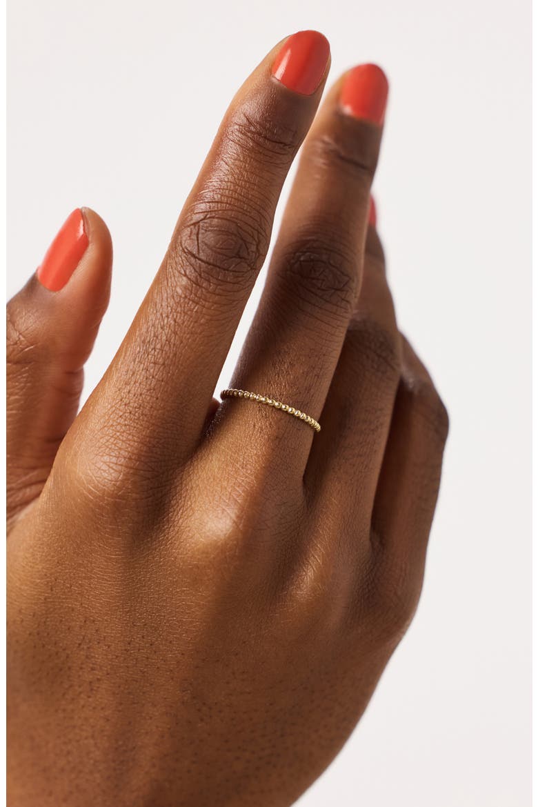 Gold Band Ring - Gold Bead Ring, Alternate, color, Gold