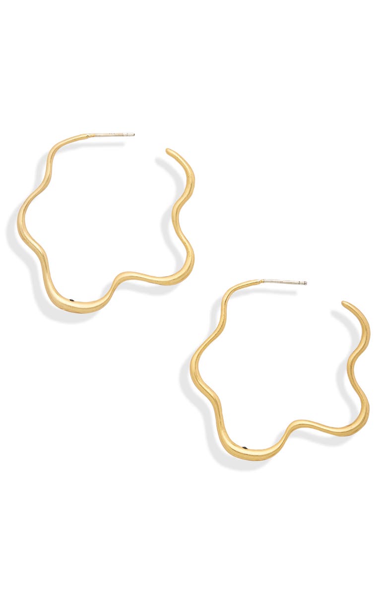 Madewell Wavy Hoop Earrings, Main, color,