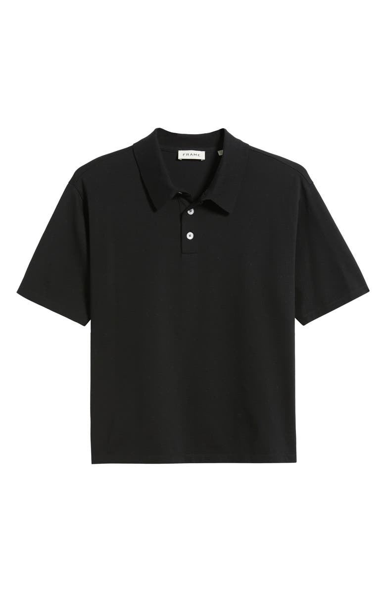 FRAME Cotton Pique Polo, Alternate, color, Black