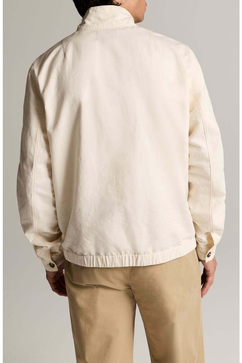 Cotton & Linen Bomber Jacket, Alternate, color, BLANCO