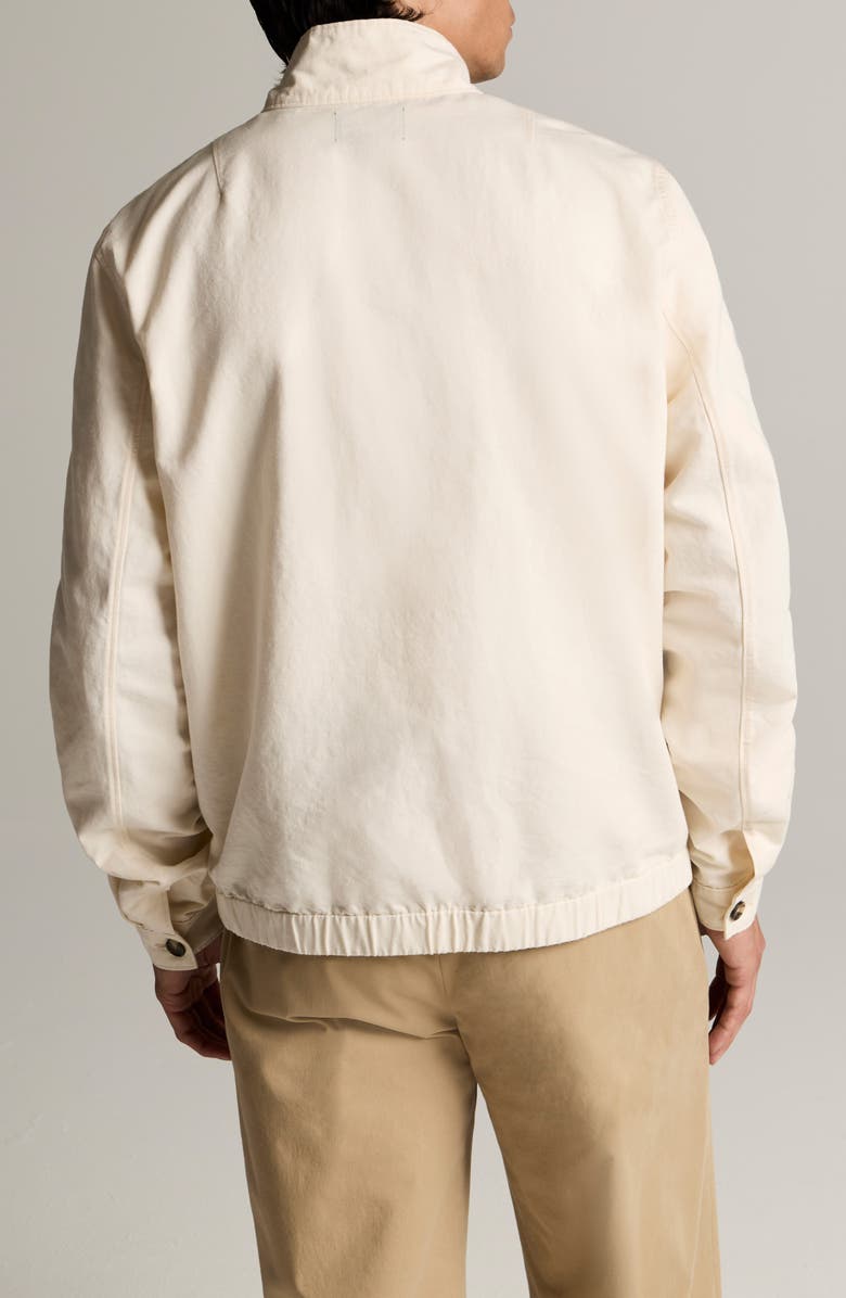 Vince Cotton & Linen Bomber Jacket, Alternate, color, Blanco