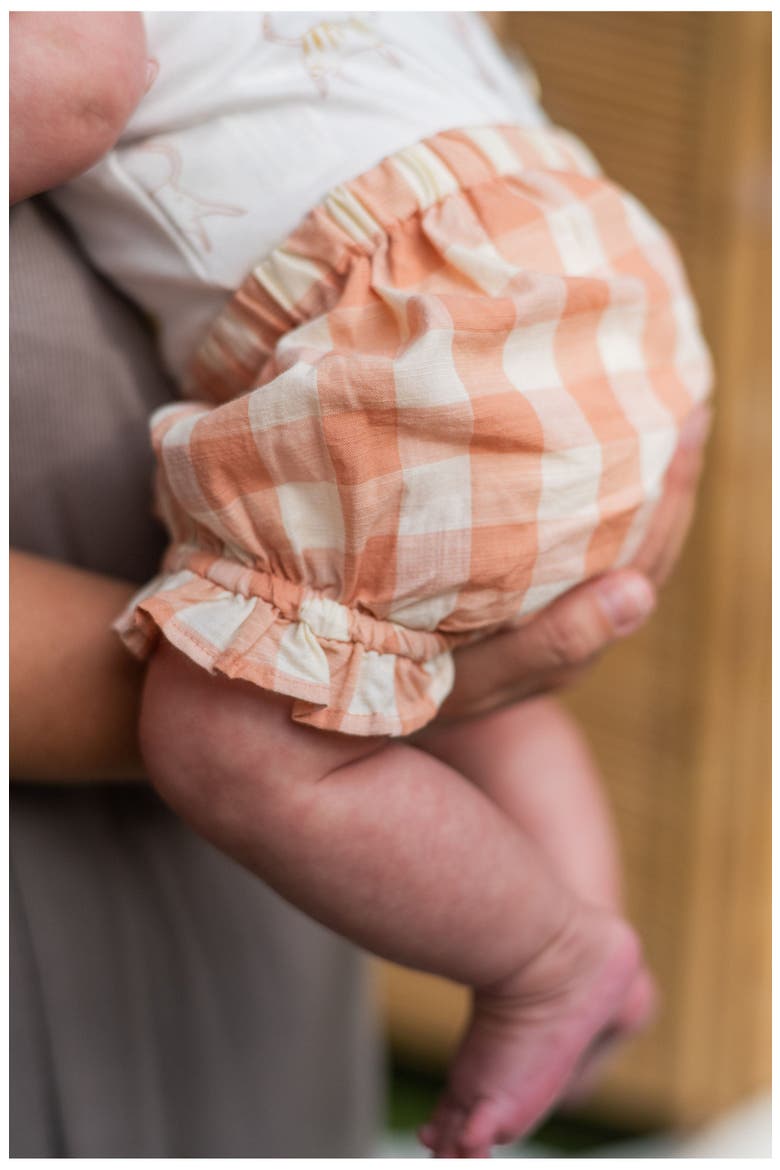 Ruffle Organic Cotton Bloomers, Alternate, color, MELON
