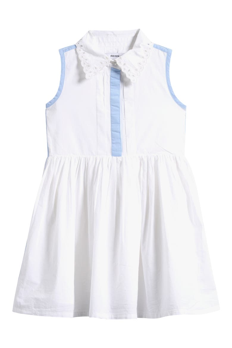 Kids' Odella Sleeveless Cotton Dress, Main, color, WHITE