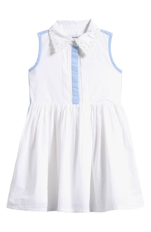 Reiss Kids' Odella Sleeveless Cotton Dress In White
