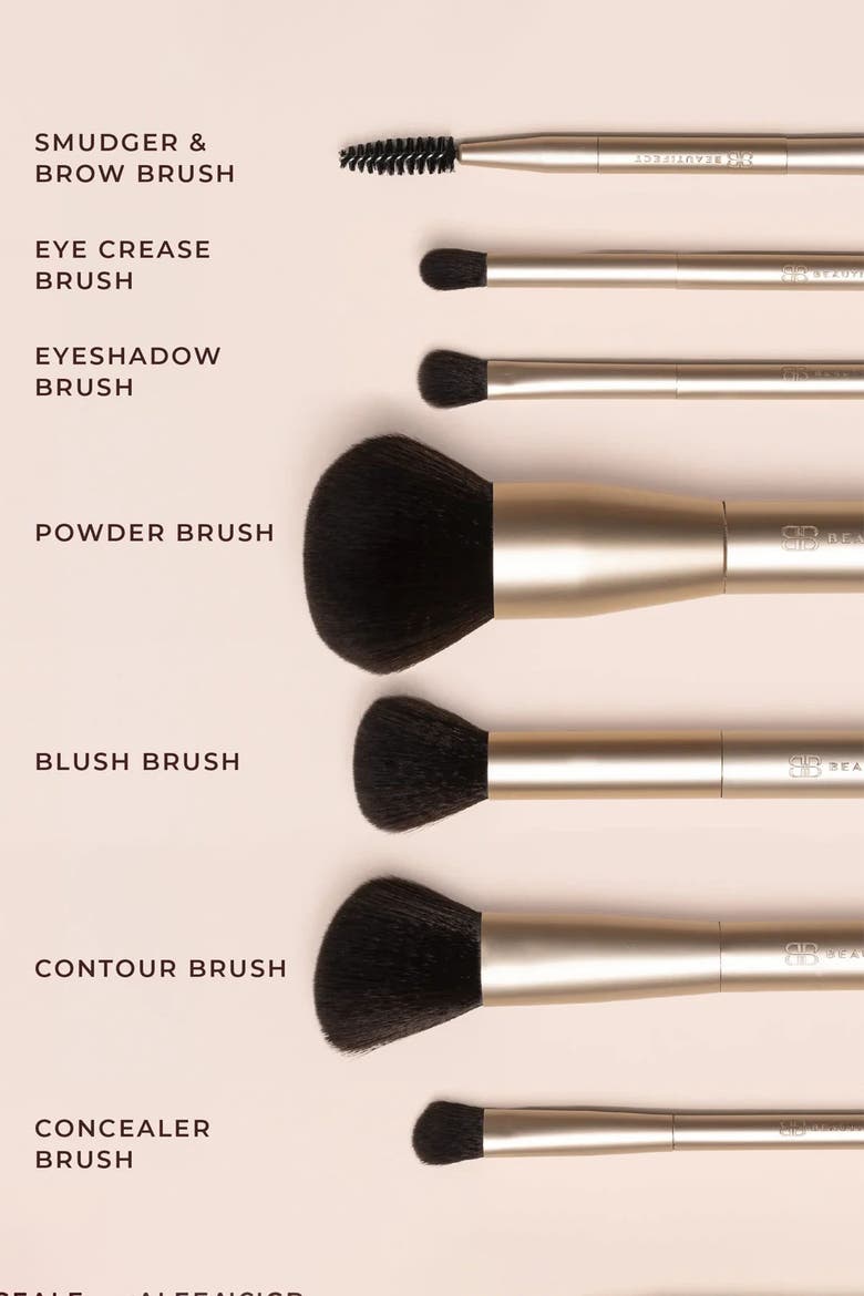 Professional Brush Collection, Alternate, color, Gold Finish