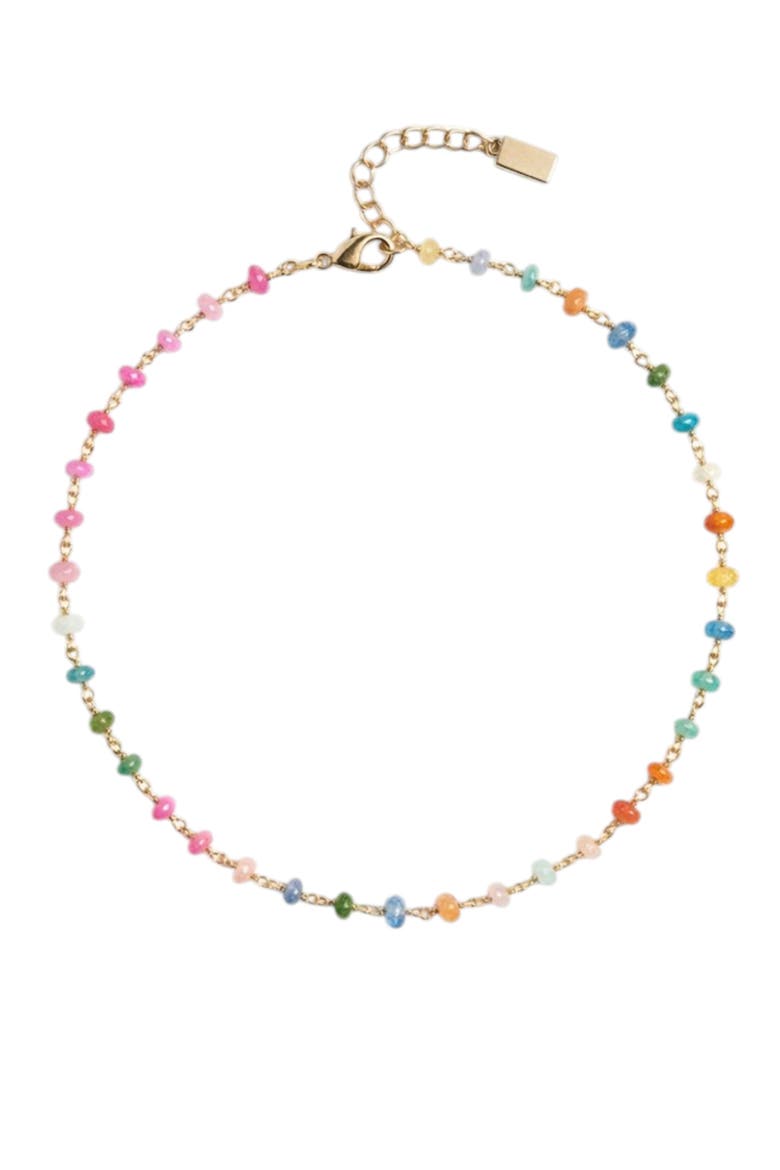 Neon Rainbow Opal Necklace, Main, color, Pink