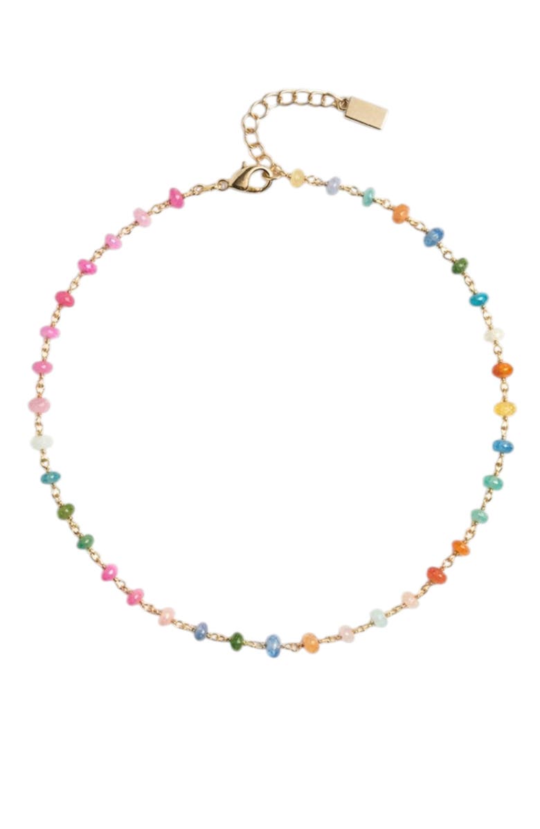 NATIVE GEM Neon Rainbow Opal Necklace, Main, color, Pink