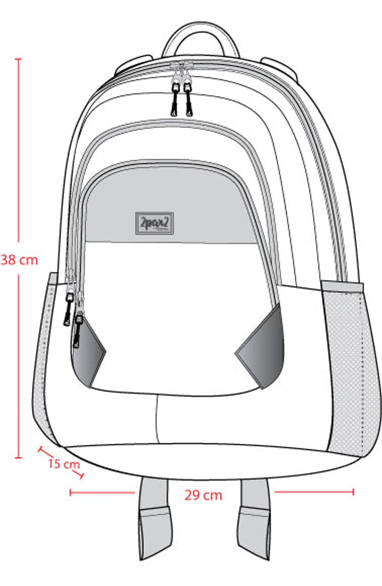 Deux par Deux Little Kids Backpack Cat, Alternate, color, Green